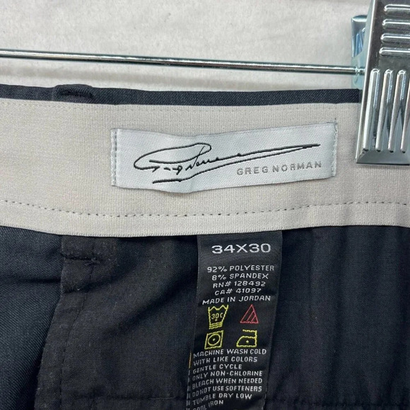 Greg Norman Pants Men's Sz 34x30 Gray Straight Leg Mid-Rise Pockets Stretch - Picture 9 of 10